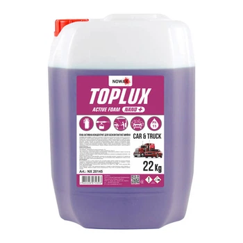 NOWAX Активна Піна Концентрат для Безконтактної Мийки TOPLUX NANO + ACTIVE FOAM 22Kg 1:100 ;1:60