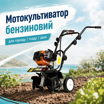 Садовый культиватор бензиновый BOXER BX-124 52 см³ 6500 об/мин 16 ножей ширина обработки 30 см мотокультиватор для подготовки почвы внесения компоста и торфа перед посадкой