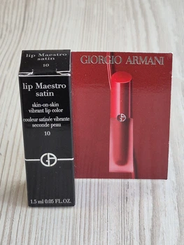 Жидкая сатиновая помада с эффектом мягкости Giorgio Armani lip maestro satin 10 in love. Об‘єм 1.5 ml. mini.