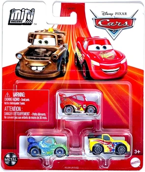 Машинка Тачки Маквин 3 шт Disney Pixar Cars Mini Racers McQueen Mattel HLL64