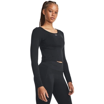 Жіноча футболка Train Seamless LS Чорна L - Under Armour