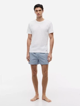 Пижама (футболка + шорты) мужская хлопковая Tommy Hilfiger 646437071 M Белый/Голубой (1161117980)