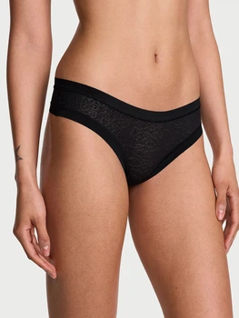 Бесшовные трусики тонг Victoria's Secret 1161164173 (Черный L)