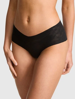 Бесшовные трусики чики Victoria's Secret PINK с узором 1160563014 (Черный XS)