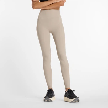 Жіночі бежеві тайтси New Balance NB Ribbed High Rise 38 (M) (WP53152ADS)