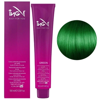Крем-фарба професійна ING для волосся Colouring Cream Green Зелений коректор 100 мл
