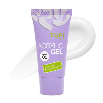 Акригель для наращивания ногтей TUFI profi №01 Clear 30 г прозрачный