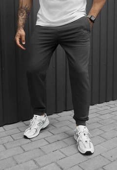 Штаны Спортивные Мужские Стаф Серые С Логотипом Staff Go Logo Gray M (401495)