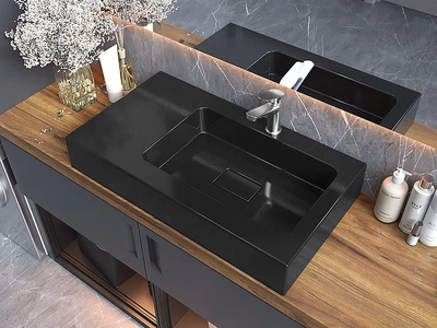 Умывальник накладной Luxor Royal 80 L Black