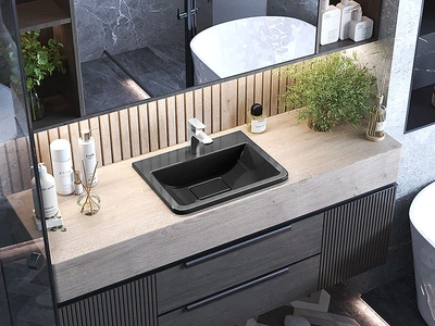 Умывальник накладной Luxor Piano Low Black