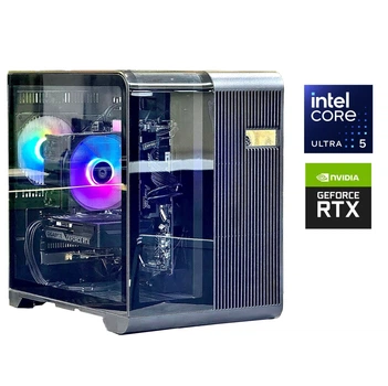 Ігровий ПК 1stPlayer RT5 Black Tower / Intel Core Ultra 5 225F (10 ядер по 3.3 - 4.9 GHz) / 32 GB DDR5 / 1000 GB SSD M.2 / nVidia GeForce RTX 5060, 8 GB GDDR7, 128-bit / 650W / Win 11 б/в