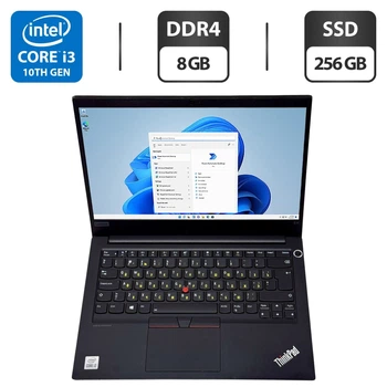 Ультрабук Lenovo ThinkPad E14 G1 / 14" (1920x1080) IPS / Intel Core i3-10110U (2 (4) ядра по 2.1 - 4.2 GHz) / 8 GB DDR4 / 256 GB SSD / Intel UHD Graphics / WebCam / Windows 11 Pro б/у