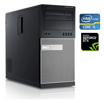 Игровой ПК Dell Optiplex 990 Tower / Intel Core i5-2400 (4 ядра по 3.1 - 3.4 GHz) / 16 GB DDR3 / 120 GB SSD + 500 GB HDD / nVidia GeForce GTX 745, 4 GB GDDR3, 128-bit / DVD-ROM / Win 10 Pro + Кабель питания б/у