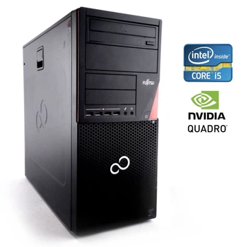 Ігровий ПК Fujitsu Esprimo P910 E85+ Tower / Intel Core i5-3470 (4 ядра по 3.2 - 3.6 GHz) / 16 GB DDR3 / 128 GB SSD + 500 GB HDD / nVidia Quadro K2000, 2 GB GDDR5, 128-bit / DVD-ROM / Win 10 Pro + Кабель живлення б/в