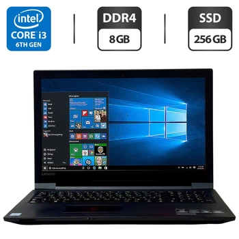 Ноутбук Б-класс Lenovo IdeaPad V110-15ISK / 15.6" (1920x1080) TN / Intel Core i3-6006U (2 (4) ядра по 2.0 GHz) / 8 GB DDR4 / 256 GB SSD / Intel HD Graphics 520 / WebCam / Windows 10 Pro б/у