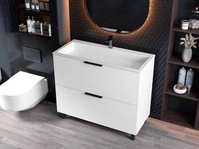 Тумба лакована, Luxor Sena 100, з умивальником Imperio Low 100