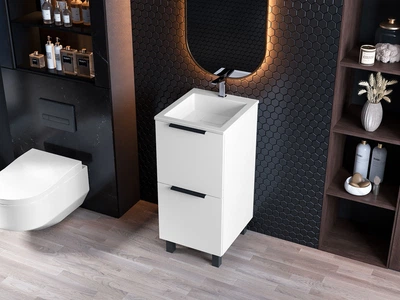 Тумба лакированная, Luxor Sena 40, с умывальником Imperio Low 40