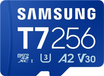 Карта памʼяті Samsung T7 microSDXC 256GB UHS-I U3 V30 A2 (MB-MB256T/WW)