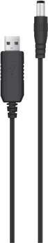 Кабель живлення ACCLAB USB-DC 12v 1A Чорний USB-A - DC 12 Вт 1 м (16541)