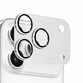 Защитная рамка со стеклом Tempered Glass для iPhone 17 Pro на заднюю камеру silver