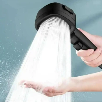 Лійка для душу високого тиску Shower Насадка для душу квадратна Black
