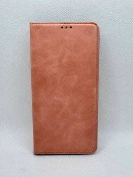 Чехол книжка Leather Premium для Samsung Galaxy M21 / M30s с защитой камеры Персиковый