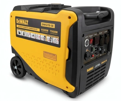 Бензогенератор інверторний DeWalt DWG70i-SE, 6.5/7.0 кВт, однофазний, електростартер + пульт ДУ, бак 13 л, до 10 год