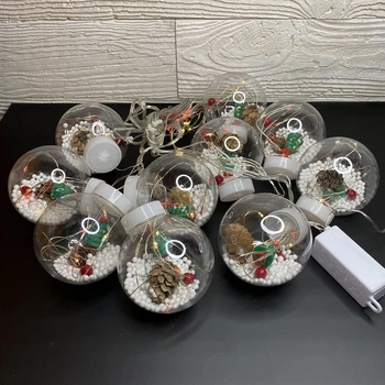 Гирлянда Штора "Ёлочка" 3,0м*200Led (10 шариков) провод, RGB (CL54M)