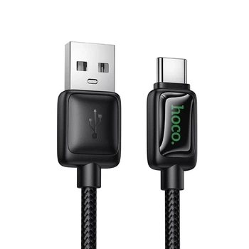 Кабель Hoco U146 USB A to USB C 3A 1.2 m с LCD Black (6942007671385)