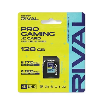 Карта памяти Goodram Rival microSD 128GB 100MB/s U3 V30 A2 с адаптером (5908267914748)