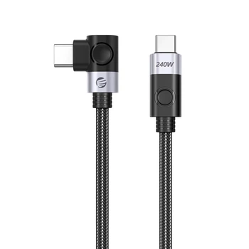 Кабель Orico кутовий CW240 USB-C to USB-C PD 240W 0.5 м Black (6941788830110)