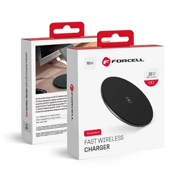 Беспроводная зарядка Forcell F-Energy Qi QC 15W + кабель USB-C to USB-A Black (5903396060458)