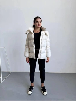 Зимний пуховик женский UF-fashion Tessa-ek 46-48 молочный