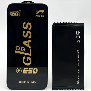 Защитное стекло OG GLASS ESD на Apple iPhone 14 PRO MAX глянец Antistatic для айфон антистатик Full glue glass 6.7