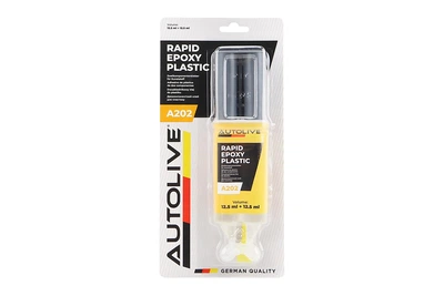 Клей двухкомпонентный для пластиковых деталей автомобиля EPOXY-PLASTIC 30 г, AUTOLIVE