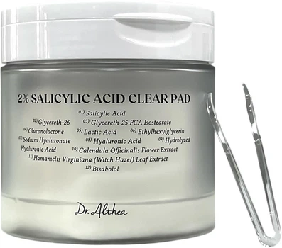 Płatki do twarzy Dr.Althea 2% Salicylic Acid Clear tonizujące 65 szt (8809447255293)
