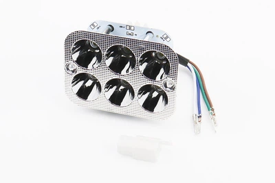 Внутренняя часть фары 6 LED 90×65 мм для мопеда Delta PRC