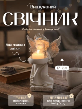 Підсвічник декоративний вишуканий для свічки свічник для дому кухні спальні ванної гостин компактного розміру 17 х 9,5 х 7,5 см