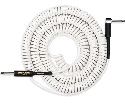 Инструментальный гитарный кабель SONICAKE Coiled 10м (32ft) белый