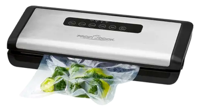 Аппарат для вакуумной упаковки 120 Вт для кухни 10 пакетов нержавеющая сталь Profi Cook MC-0394