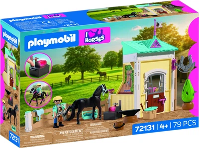 Klocki Playmobil I Love Horses: Mała stajnia z kowalem 79 elementów 72131 (4008789721310)