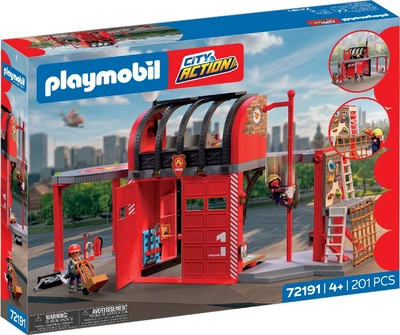 Klocki Playmobil City Action: Duża remiza strażacka 201 element 72191 (4008789721914)