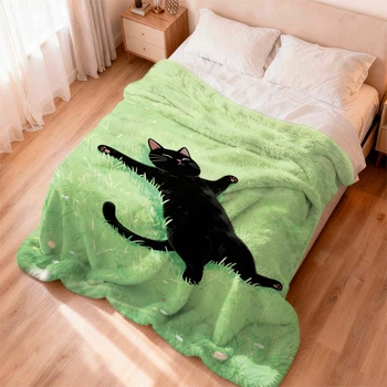 Милий плед із зображенням котика 150*200 см