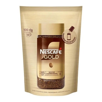 Кава Nescafe Gold розчинна сублімована 100 г