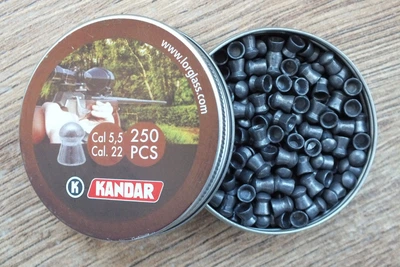 Пули Kandar круглоголовые 1.0 гр, 250 шт, 5.5 мм