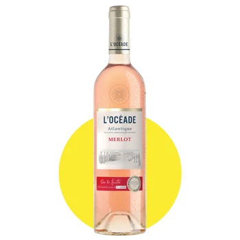 Вино Л'осиде Мерло Розе IGP Атлантик/L’Océade Merlot Rose IGP Atlantique розовое сухое, 0,75л, 12%