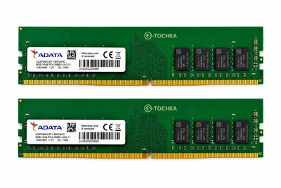 Комплект оперативной памяти для ПК ADATA 16GB (2x8GB) DDR4 2400MHz UDIMM 1Rx8 (AO2P24HC8T1-BTBS)
