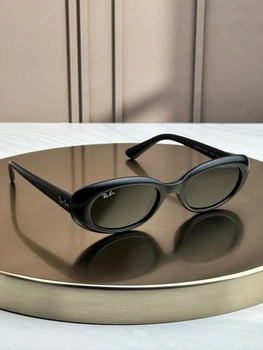 Сонцезахисні окуляри Ray-Ban RB4441D чорні матові, зелена лінза, овальні, жіночі, унісекс,