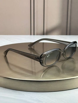 Солнцезащитные очки Ray-Ban RB4441D прозрачные серые, серо-зеленый градиент, овальные, женские, унисекс,