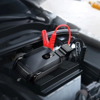 Пусковое устройство Baseus для автомобиля с аккумулятором 20000mAh и пиковым током 2000А профессиональный бустер для бензиновых и дизельных двигателей